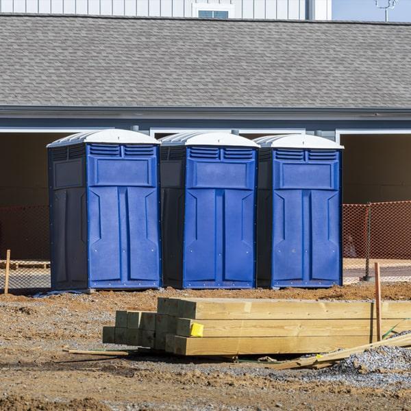 Heavy-duty construction site porta potty in San Leandro, California