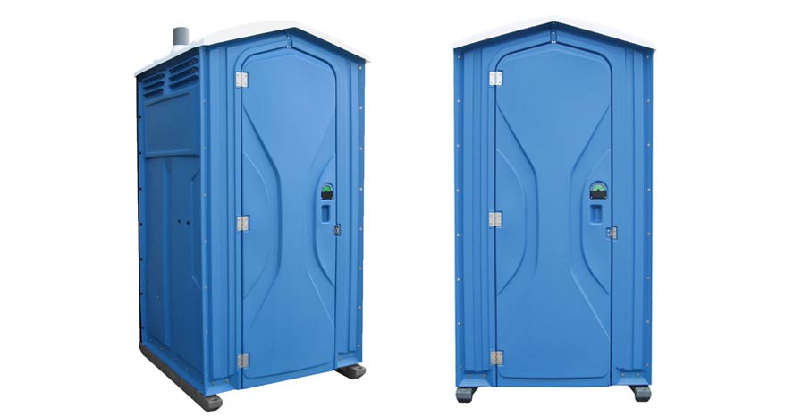 Long-term porta potty units on site in San Leandro, California